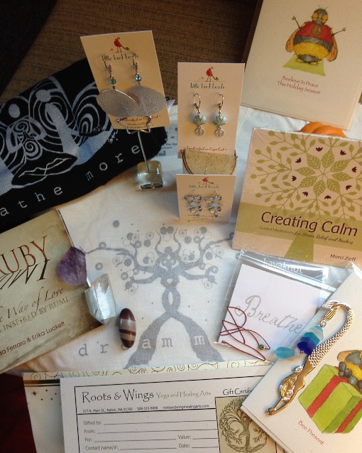 roots and wings yoga and healing arts, gifts and gift certificates